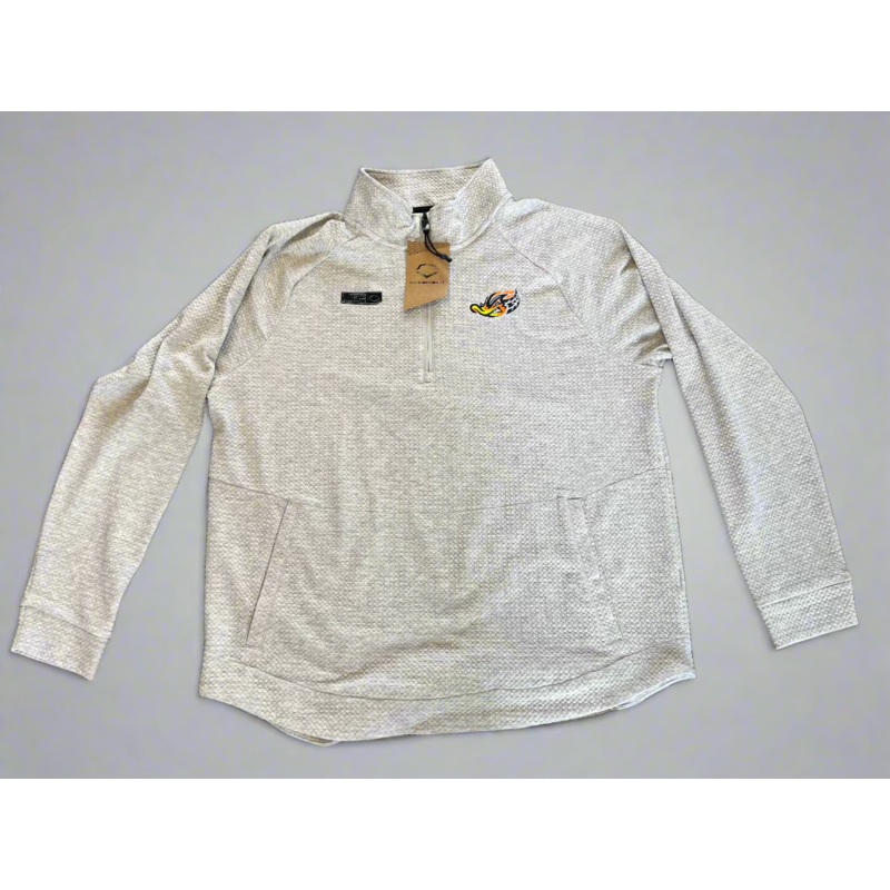 Evoshield Oatmeal Textured 1/4 Zip Neon Duckhead