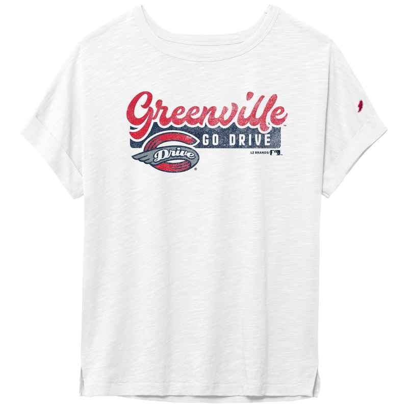 Greenville Drive League Women’s White Slub Tee