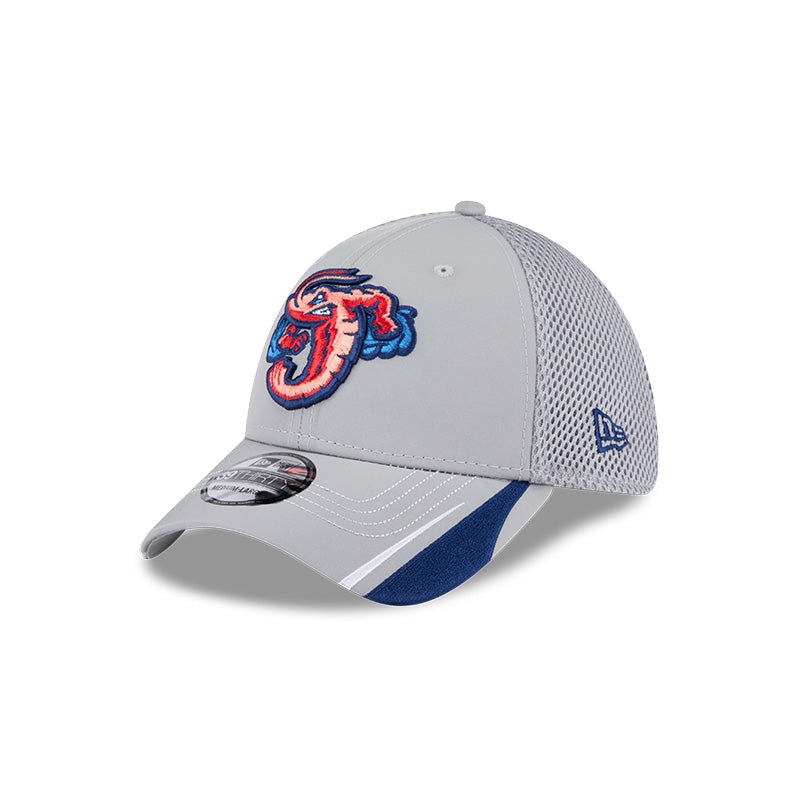 Jacksonville Jumbo Shrimp New Era Gray Linear 39Thirty