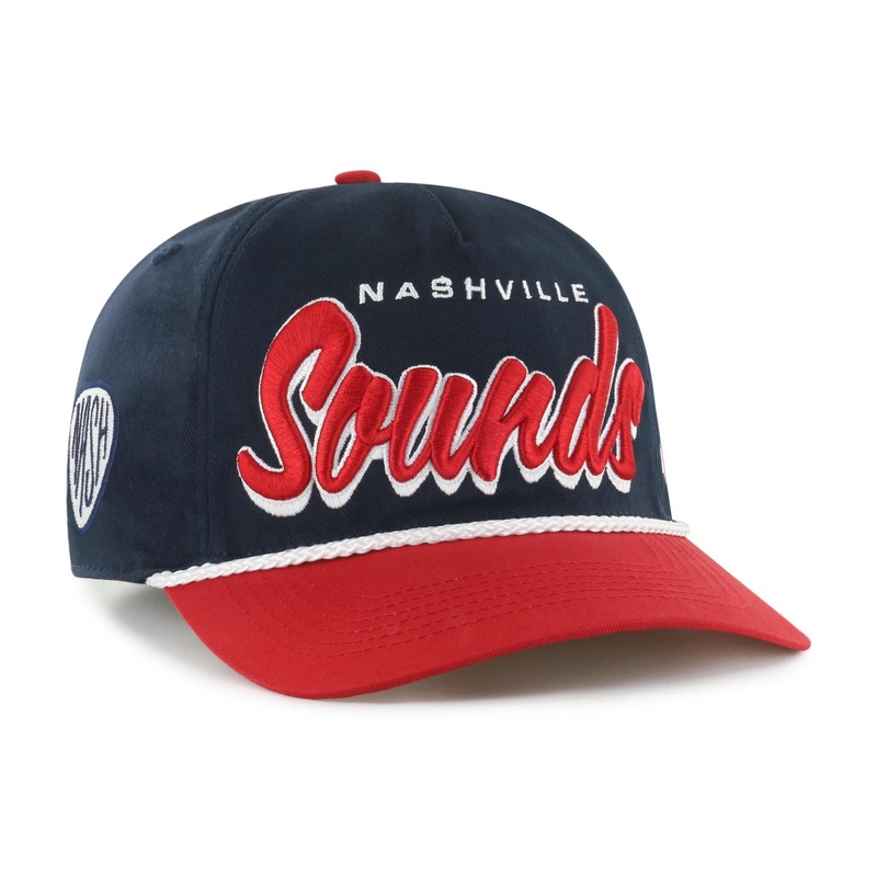 Nashville Sounds ’47 Brand Navy & Red Drop Shadow Rope Hitch Hat