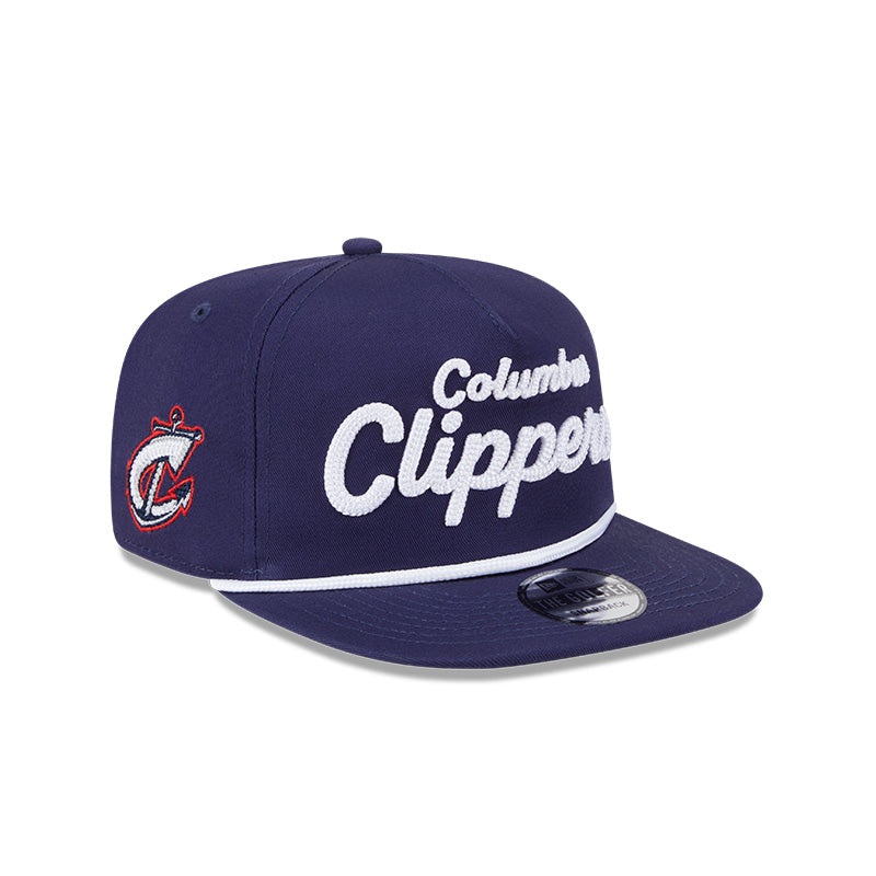 Columbus Clippers New Era Golfer Team Text  Snap Hat