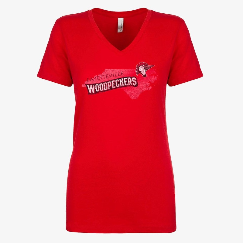 Fayetteville Woodpeckers Soft As Grapes Women’s V-Neck Ideal T-shirt