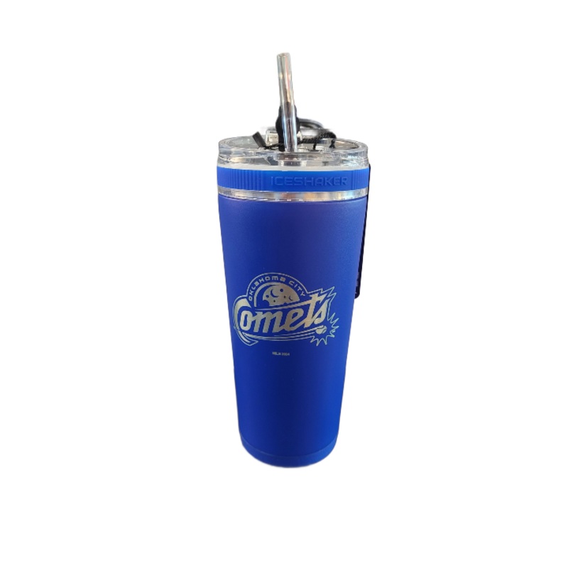 OKC Comets 26oz Straw Tumbler Primary Blue