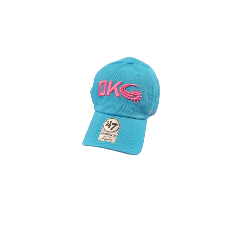 OKC Comets Women’s “OKC” Caribbean Blue Adjustable Cap