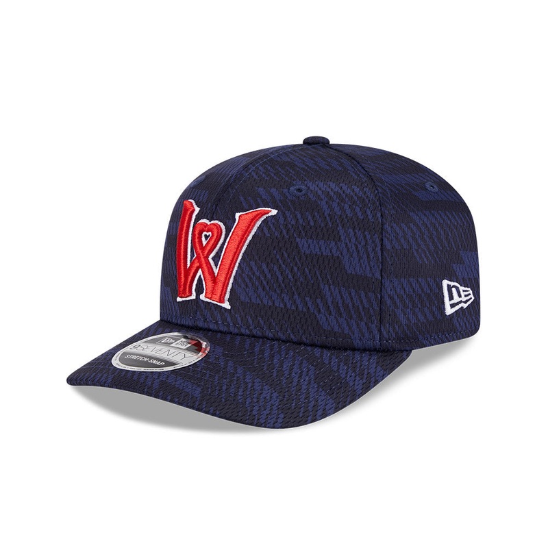 Worcester Red Sox 2025 Clubhouse 9SEVENTY Stretch Snap – Navy/Patterned