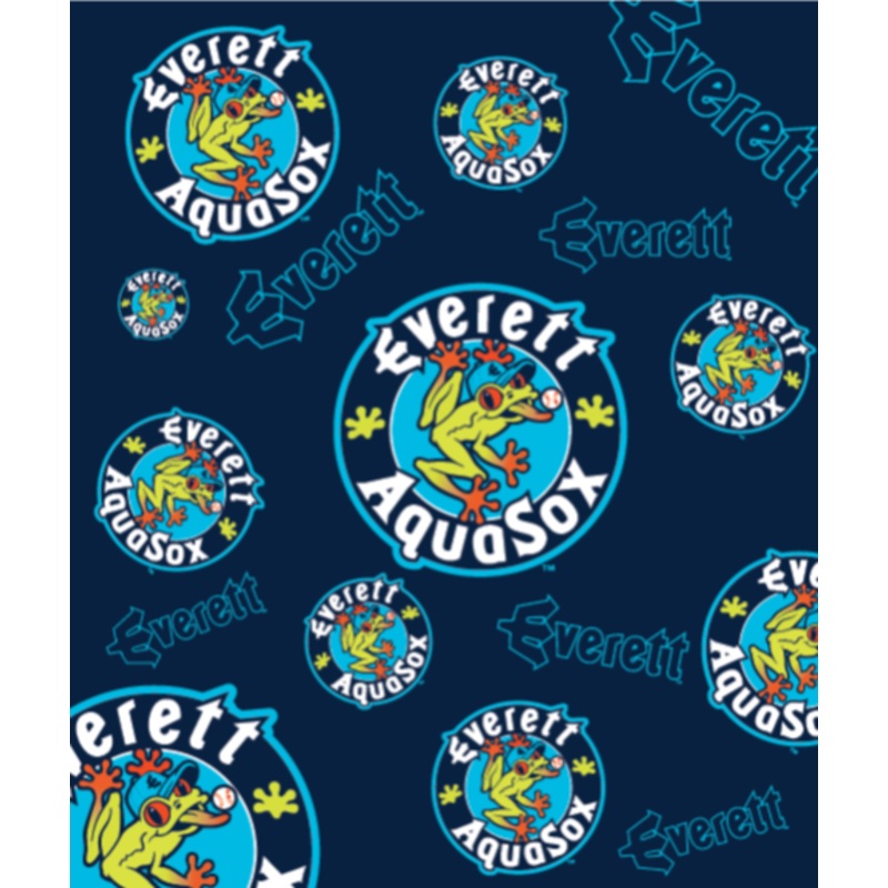 Everett AquaSox Raschel Throw Blanket