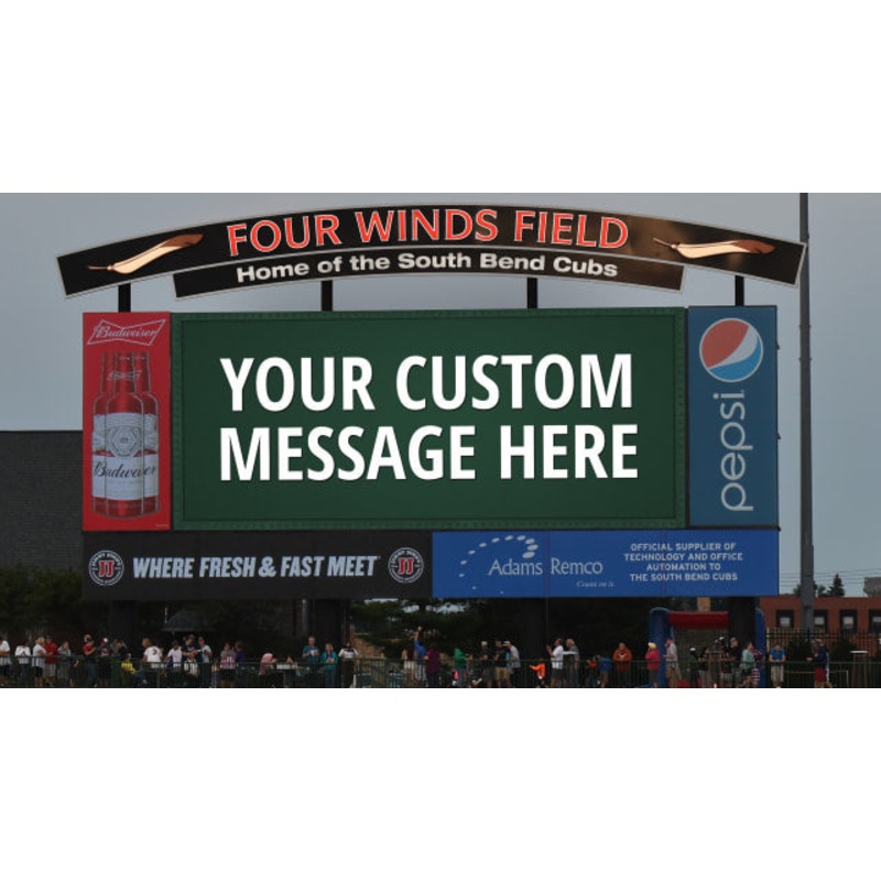 South Bend Cubs In Game Video Board Message