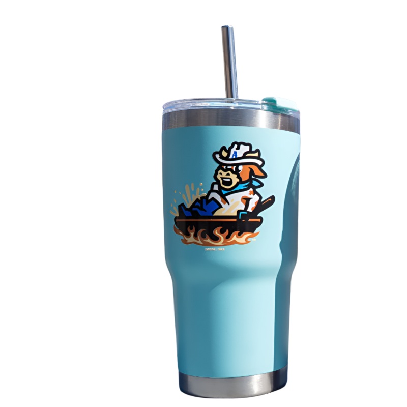 Amarillo Sod Poodles 20 oz Light Blue Tumbler