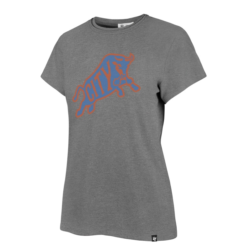 Durham Bulls 47 Brand Womens Gray Bull City Frankie Tee