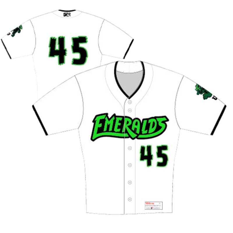 Eugene Emeralds EvoShield Home White Youth Jersey