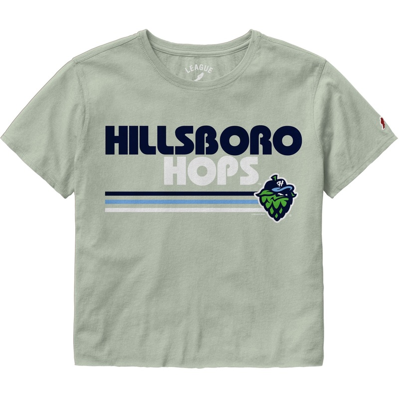 League Retro Shot Crop Tee, Hillsboro Hops