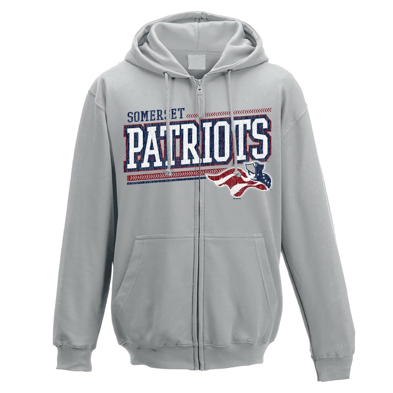 Somerset Patriots Heather Gray Loong Zip Up Sweatshirt