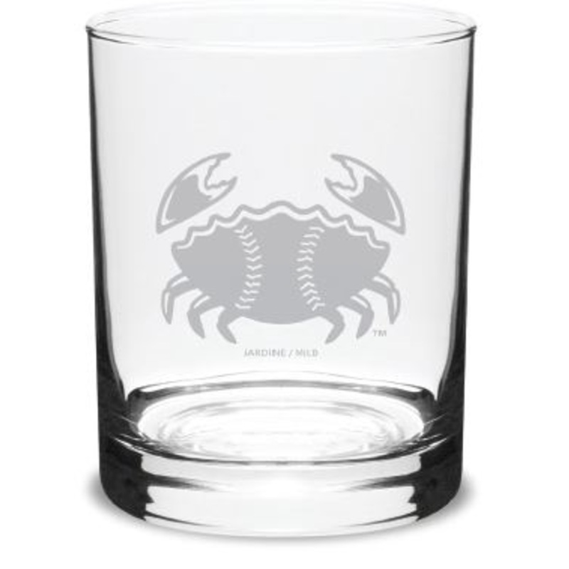Jersey Shore BlueClaws Crab Emblem 14oz Rocks Glass