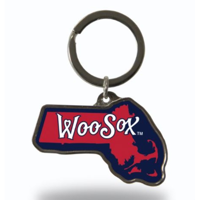 Worcester Red Sox WooSox MA State Keychain
