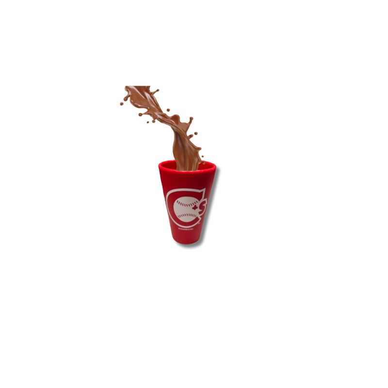 Canadians Red Silicone Shot Glass (1.5oz)