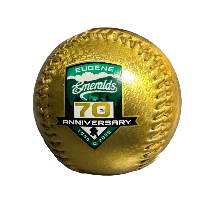 Eugene Emeralds Rawlings Gold 70th Anniversary Baseball