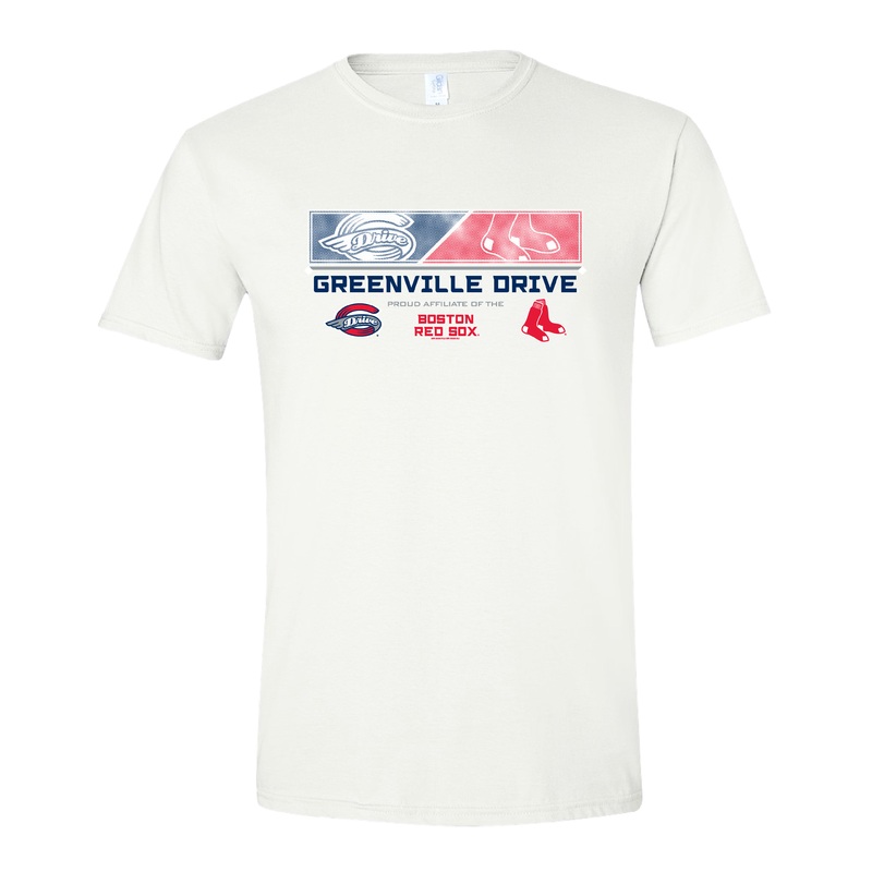 Greenville Drive Bimm Ridder White Affiliate Tee