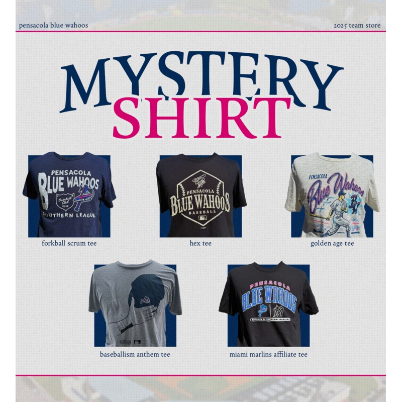 Pensacola Blue Wahoos Mystery Shirt
