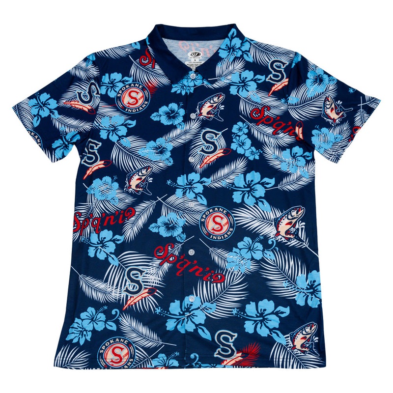Spokane Indians Redband Hawaiian Button Up Shirt