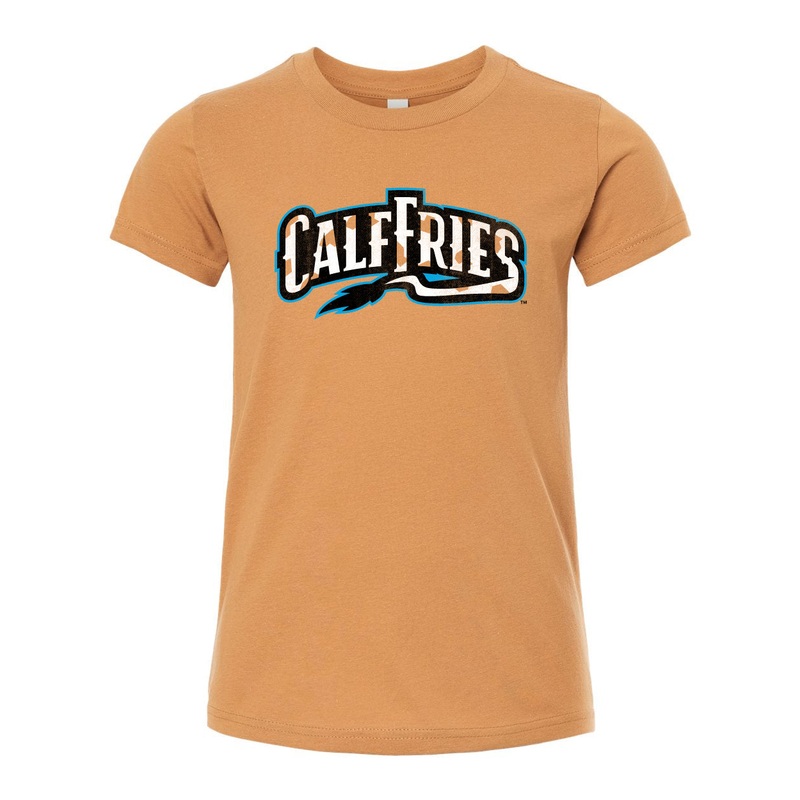 Amarillo Sod Poodles Youth Lets Play Ball Calf Fries Tee