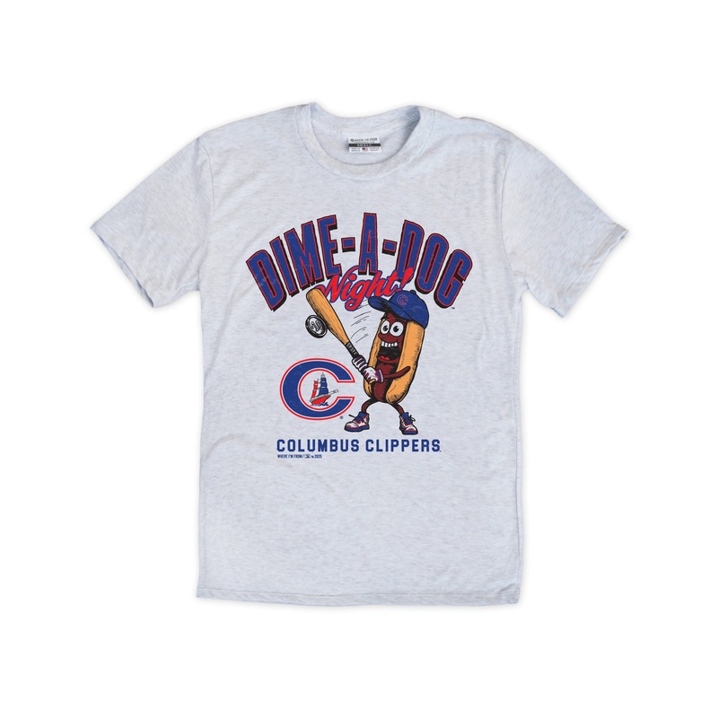 Columbus Clippers Where I’m From Ash Dime A Dog Tee