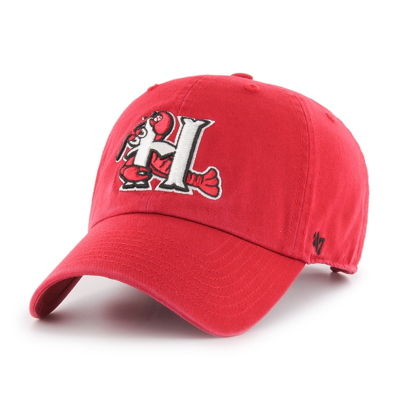 Hickory Crawdads ’47 Red Cleanup H Logo Adjustable Hat