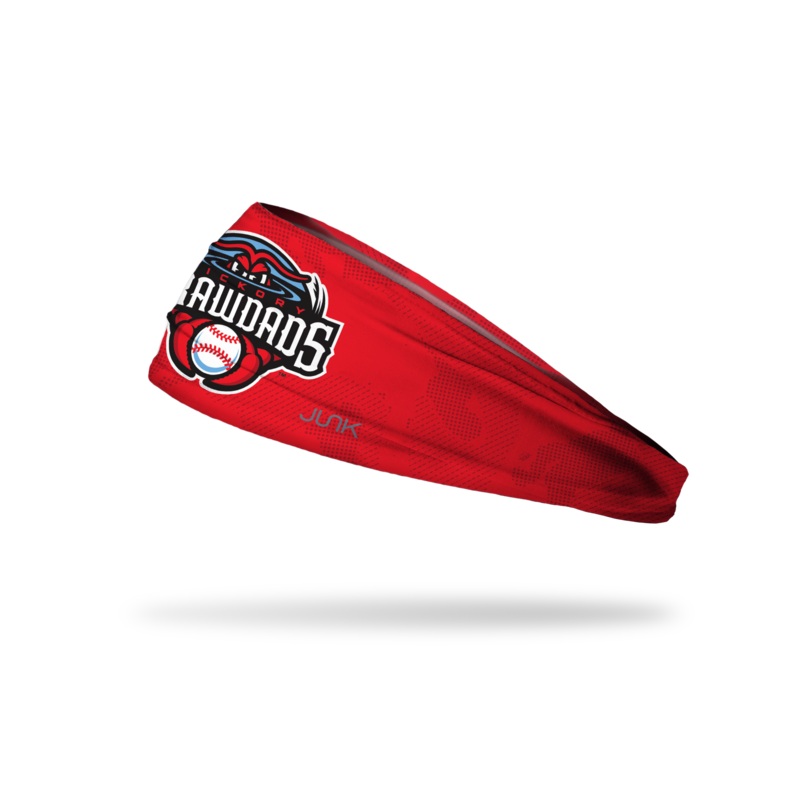 Hickory Crawdads Junk Red Primary Headband