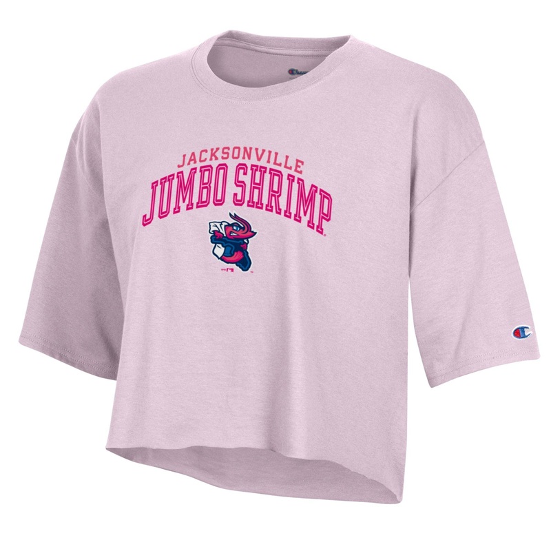 Jacksonville Jumbo Shrimp Champion Women’s Pink Boyfriend Crop