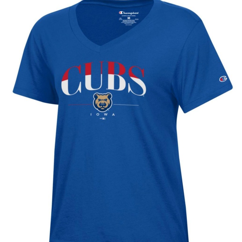 Women’s Iowa Cubs Champion V-neck Tee