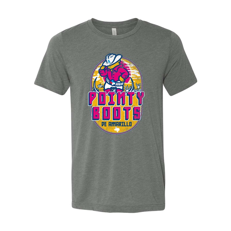Amarillo Sod Poodles Grey Pointy Boots Dance Desert Tee