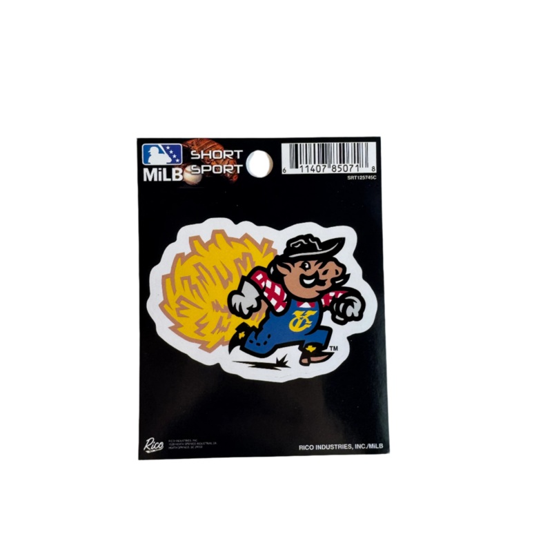 Amarillo Sod Poodles Yellow City Pigweeds Logo Short Decal