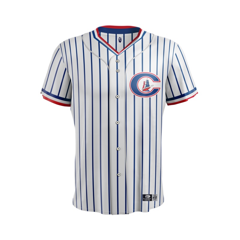 Columbus Clippers OT Sports Royal Pinstripe Jersey