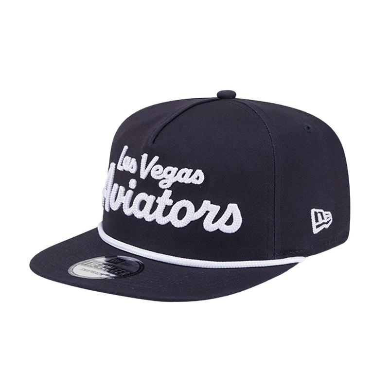 New Era Navy Text Golfer Snapback Hat