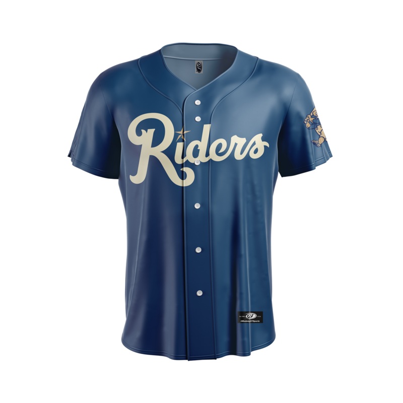 OT RoughRiders Youth Slate Blue Replica Jersey