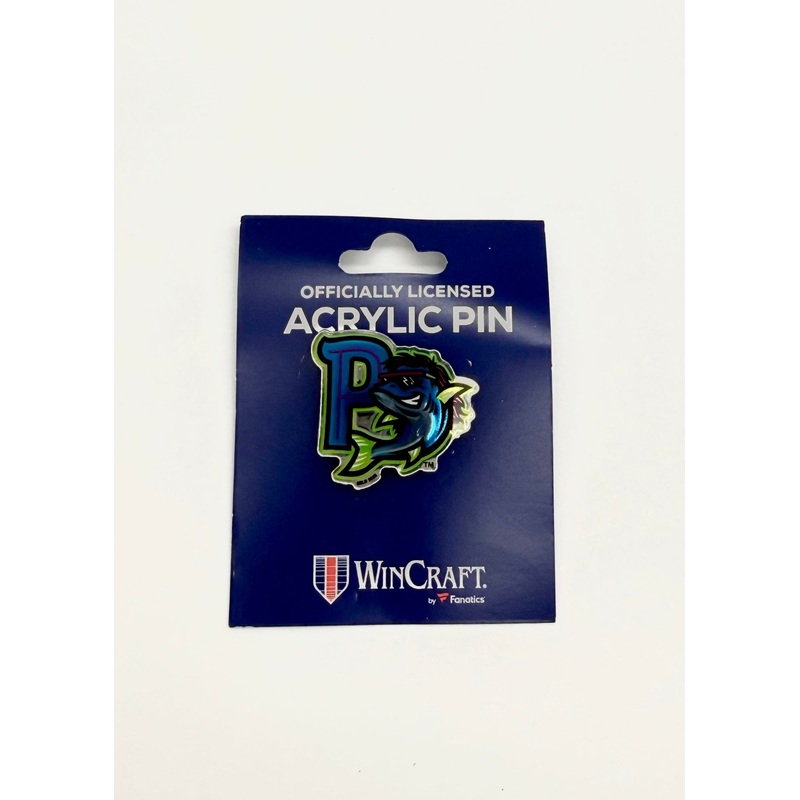 Pensacola Blue Wahoos Acrylic Mullet Pin