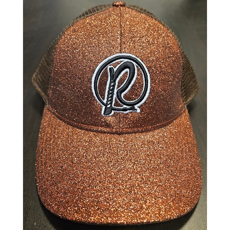 Copper Glitter Rawhide R Hat