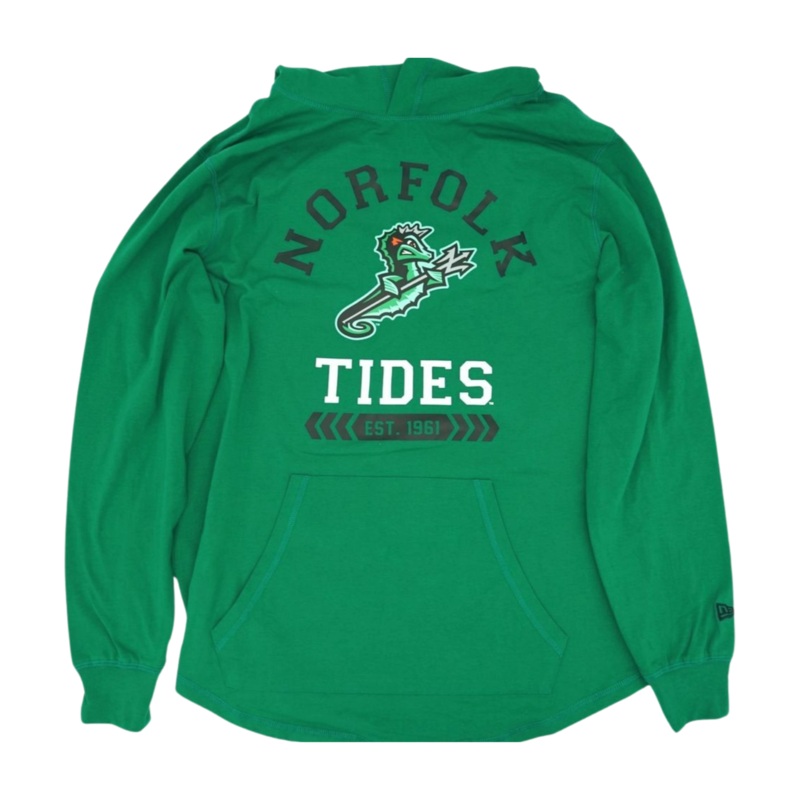 Norfolk Tides New Era Green Lightweight Hoodie