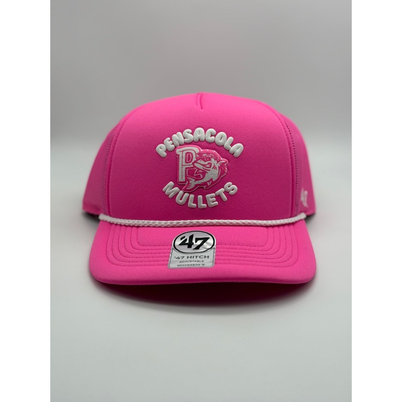 Pensacola Blue Wahoos Fluro Pink Bright Side Mullets Hitch Hat