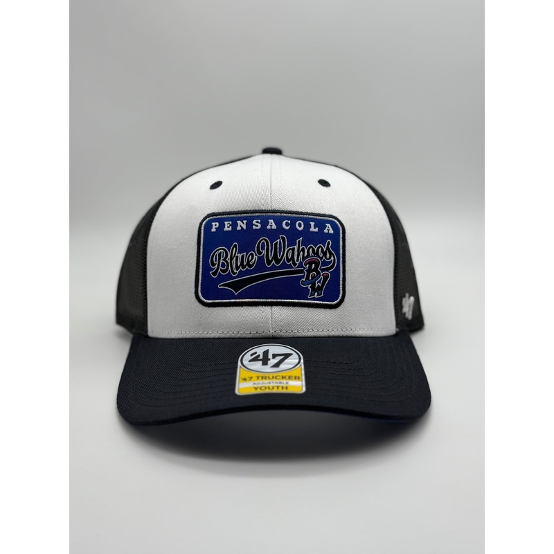 Pensacola Blue Wahoos Navy Benny Youth Trucker