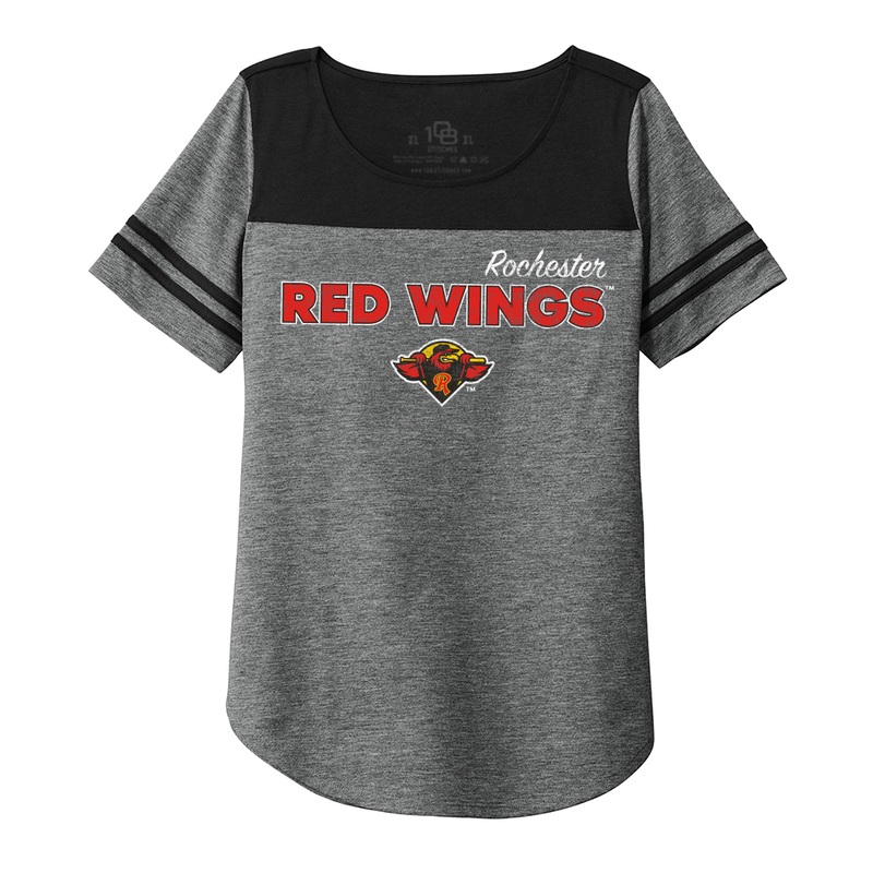 Rochester Red Wings Womens Gray Fan Tee