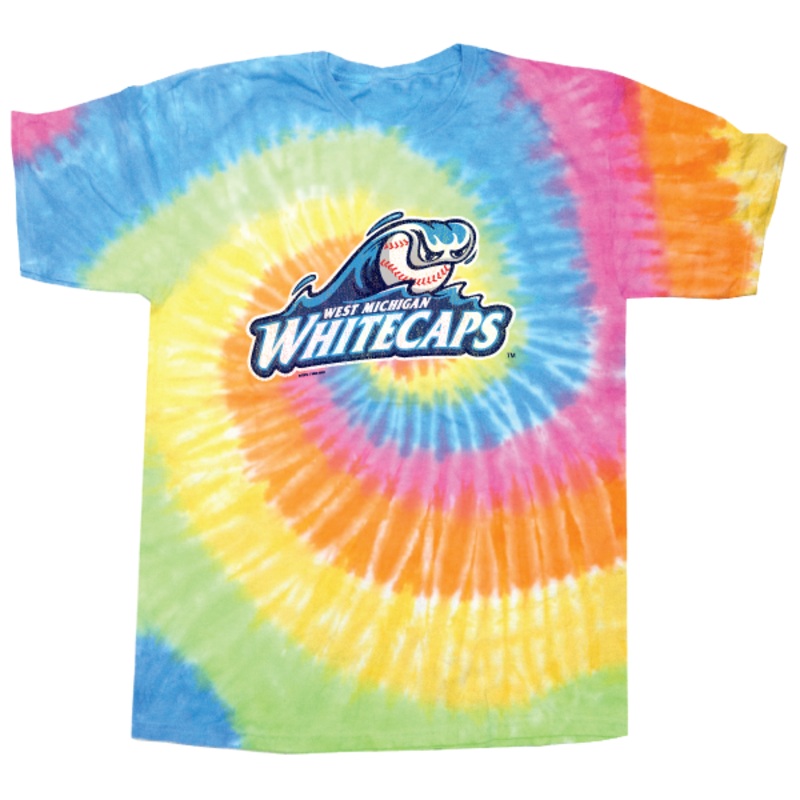 West Michigan Whitecaps Youth Primary Distressed Eternity Tie-Dye Tee