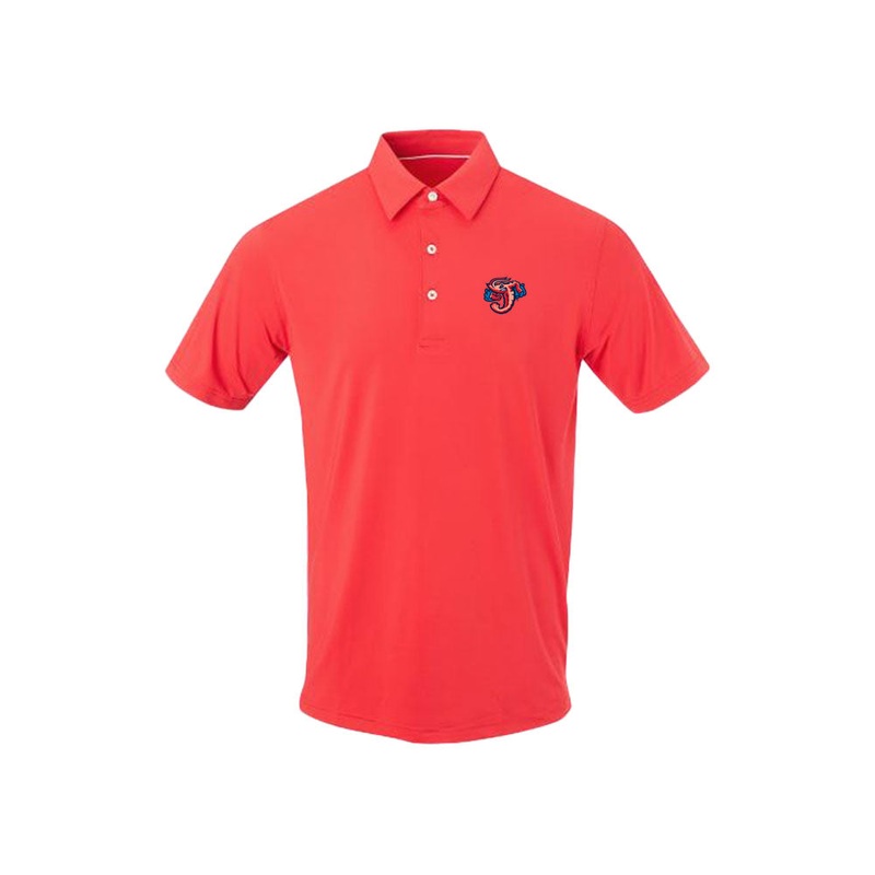 Jacksonville Jumbo Shrimp The Cowford Collection Ecotec Patriot Red Polo