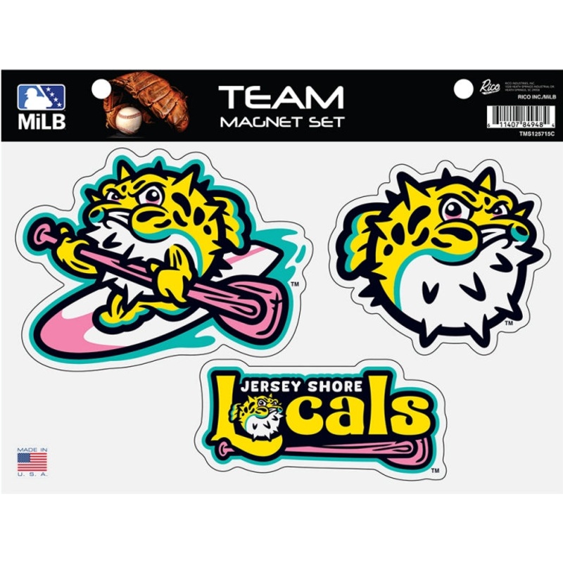 Jersey Shore BlueClaws TNC Locals 3 Piece Magnet Set