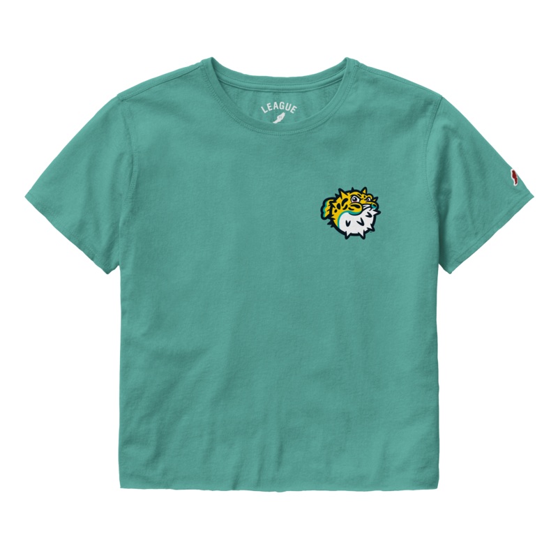 Jersey Shore BlueClaws TNC Locals Crop Tee Washed Jade