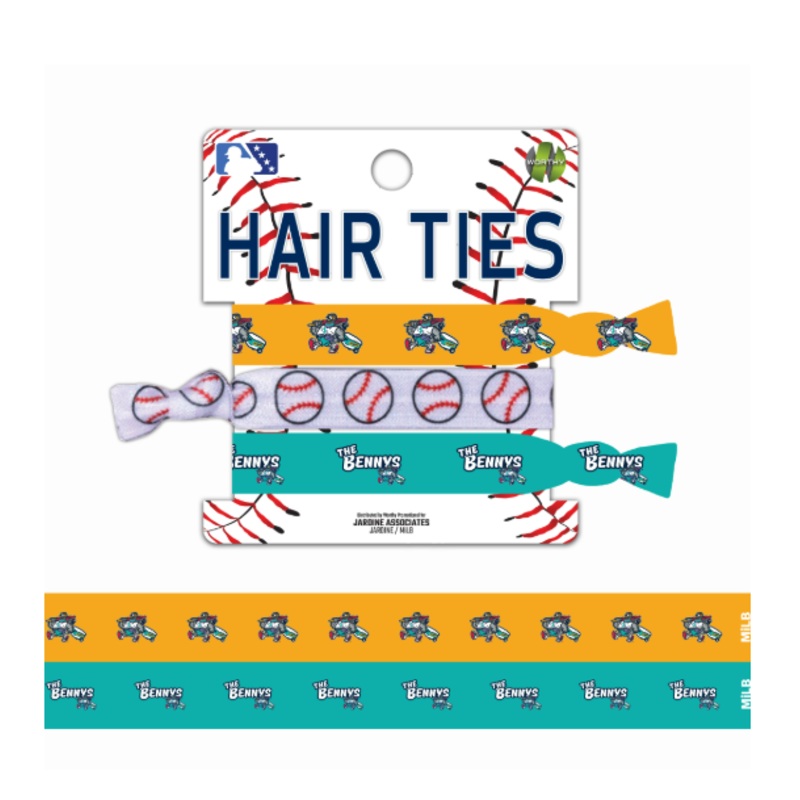 Jersey Shore BlueClaws TNC The Bennys 3 pack Hair Ties