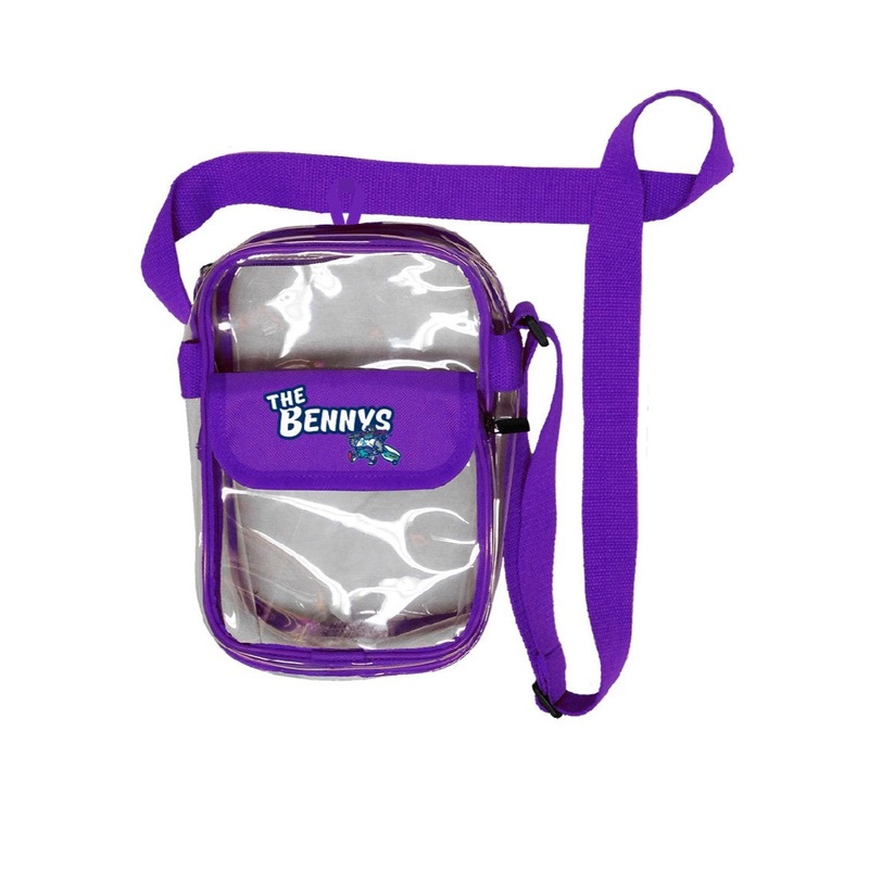 Jersey Shore BlueClaws TNC The Bennys Wordmark Clear Crossbody Bag