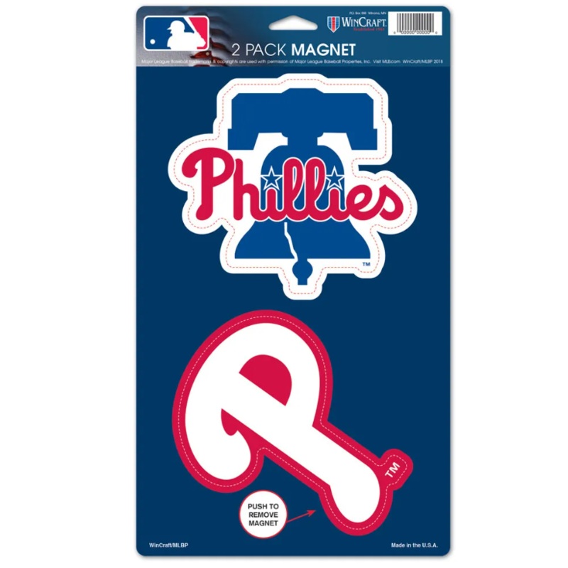 Philadelphia Phillies 2 Pack Magnets 5″ x 9″