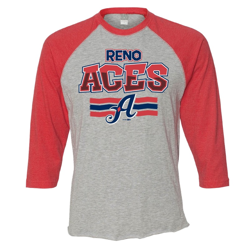 Reno Aces Youth Red and Grey Baseball Tee
