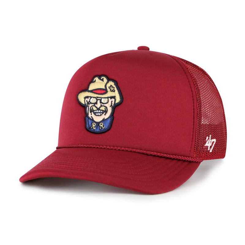 ’47 Scorched Red Smiling Teddy Foam Trucker