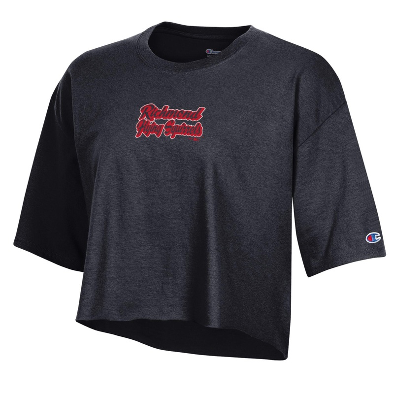 Richmond Flying Squirrels Champion Women’s BF Script Crop Tee